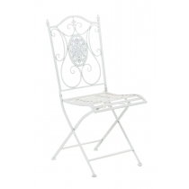 Kovová skladací židle Sibell - Bílá