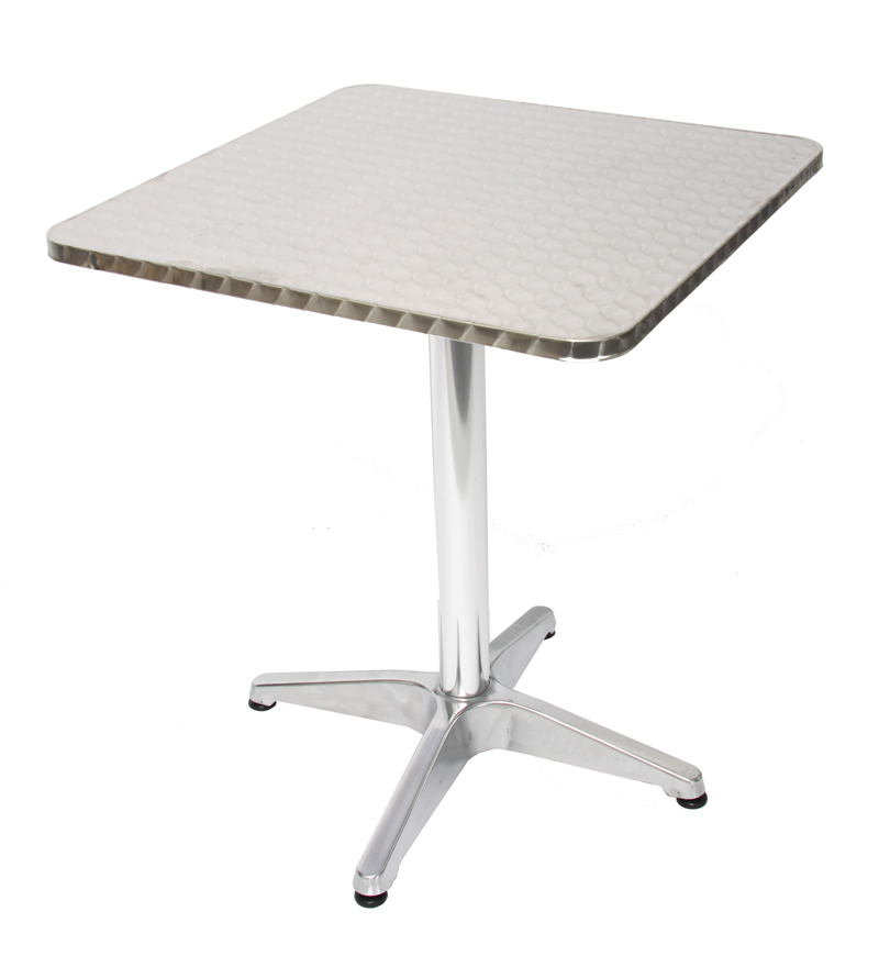 Hlinikový bistro stůl 11356, čtverec - v70 x 60 x 60 cm