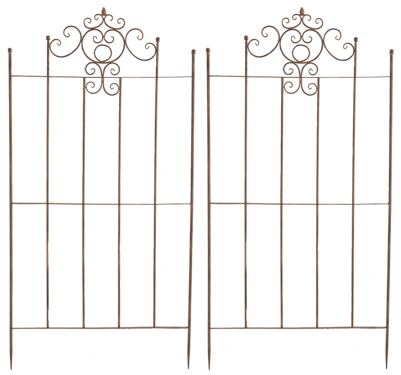 2x Mřížka na popínavé rostliny Paula - 180 x 85,5 cm - Hnědá antik