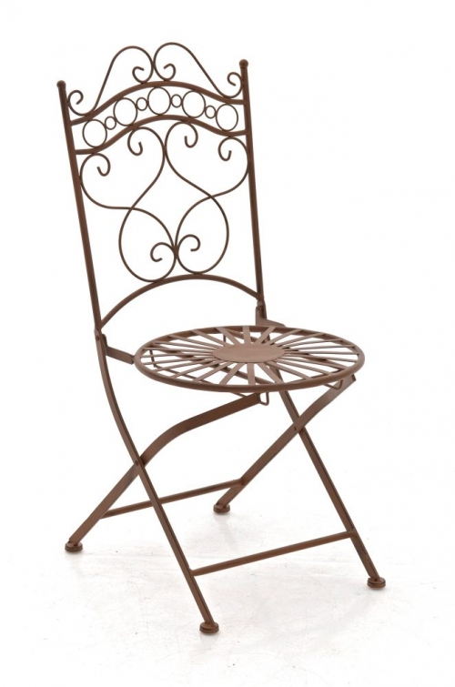 Kovová židle skládací GS11174635 - Hnědá antik