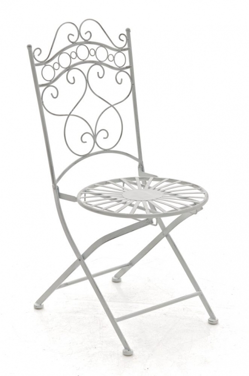 Kovová židle skládací GS11174635 - Bílá antik