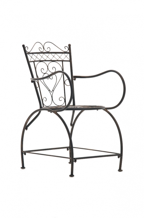 Kovová židle Sheela s područkami - Bronzová