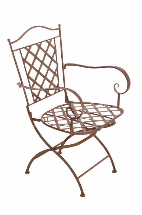 Kovová židle GS13435592 - Hnědá antik