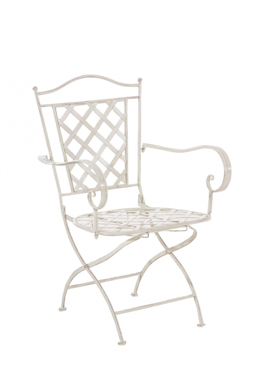 Kovová židle GS13435592 - Krémová antik