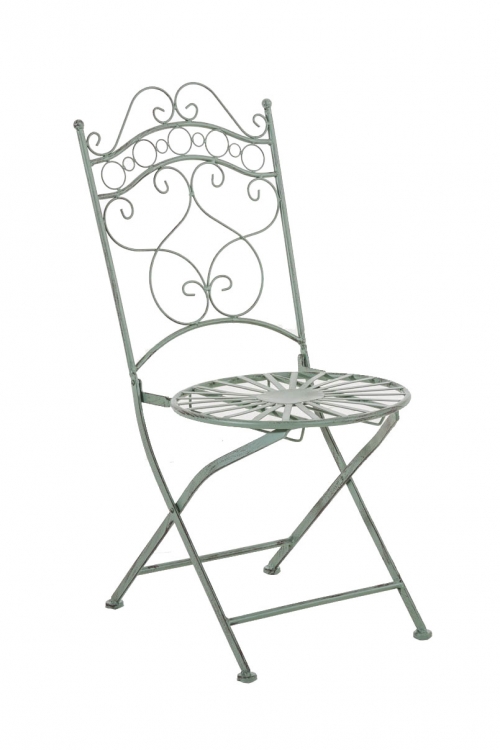 Kovová židle skládací GS11174635 - Zelená antik