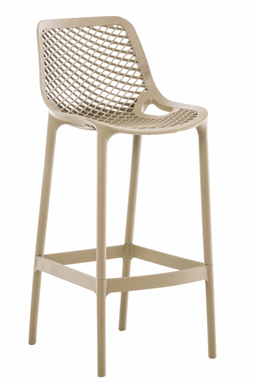 Plastová barová židle DS10778434 - Hnědá