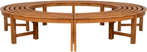 Lavice Nila 250 cm bez opěradla - hnědá