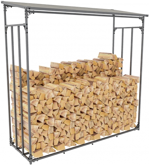 Přístřešek na palivové dřevo Ruston XXL ~ 185x70x185 cm, hliník