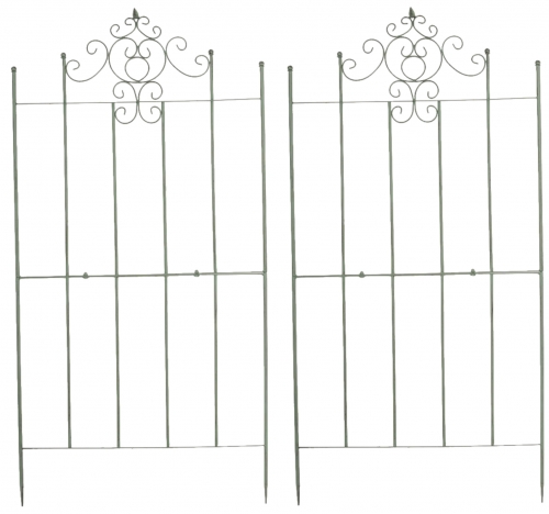 2x Mřížka na popínavé rostliny Paula - 180 x 85,5 cm - Zelená antik