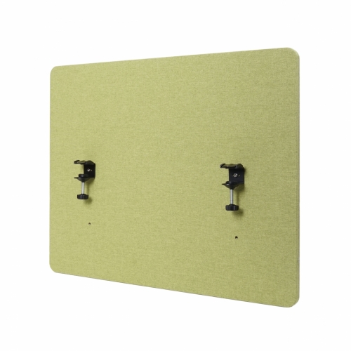 Akustický panel na stůl HWC-G75, dvoustěnná látka/textil, 60x75cm - zelená