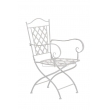 Kovová židle Adara - Bílá antik