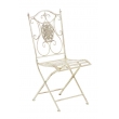 Kovová skladací židle Sibell - Krémová antik