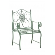Kovová židle Punjab s područkami - Zelená antik