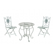 Souprava kovových židlí a stolu Aldeano (SET 2 + 1) - Zelená antik