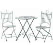 Souprava kovových židlí a stolu Tegal (SET 2+1) - Zelená antik