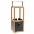 Plynová lucerna COSI Cosiscoop Urban, kov černý / teak - 20 x 20 x výška 49 cm