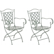 Kovová židle Adara (SET 2 ks) - Zelená antik