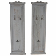2x věšáková stěna s 3 věšáky 33040 - 109x28x3,5 cm, antik šedá