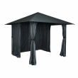 Pergola HWC-J63 se střechou a boční stěnou 3x3m - antracit