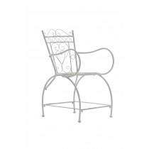 Kovová židle Sheela s područkami - Bílá antik