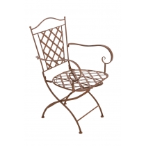 Kovová židle Adara - Hnědá antik