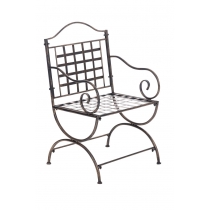 Kovová židle Lotta s područkami - Bronzová