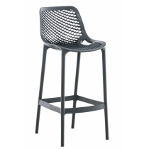 Plastová barová židle DS10778434 - Tmavě šedá