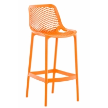 Plastová barová židle DS10778434 - Oranžová