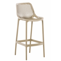Plastová barová židle DS10778434 - Hnědá