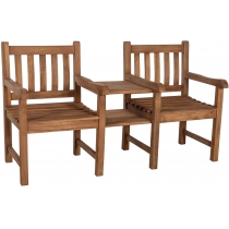 Lavice Lior se stolem - teak