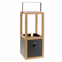 Plynová lucerna COSI Cosiscoop Urban, kov černý / teak - 20 x 20 x výška 49 cm