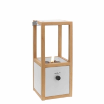 Plynová lucerna COSI Cosiscoop Urban, kov bílý / teak - 20 x 20 x výška 49 cm