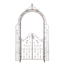 Pergola na popínavé rostliny GS22232 s brankou  - Bronzová