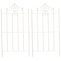 2x Mřížka na popínavé rostliny Paula - 180 x 85,5 cm - Krémová antik