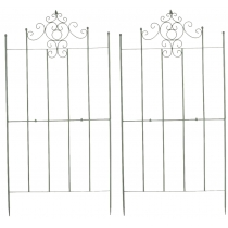 2x Mřížka na popínavé rostliny Paula - 180 x 85,5 cm - Zelená antik