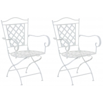 Kovová židle Adara (SET 2 ks) - Bílá