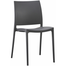 Plastová židle Meton - Tmavě šedá
