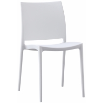 Plastová židle Meton - Bílá
