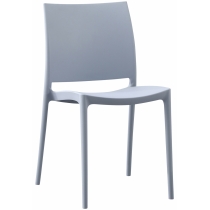 Plastová židle Meton - Světle šedá