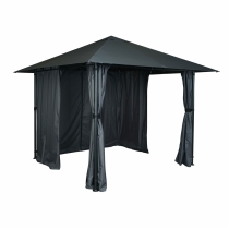 Pergola HWC-J63 se střechou a boční stěnou 3x3m - antracit